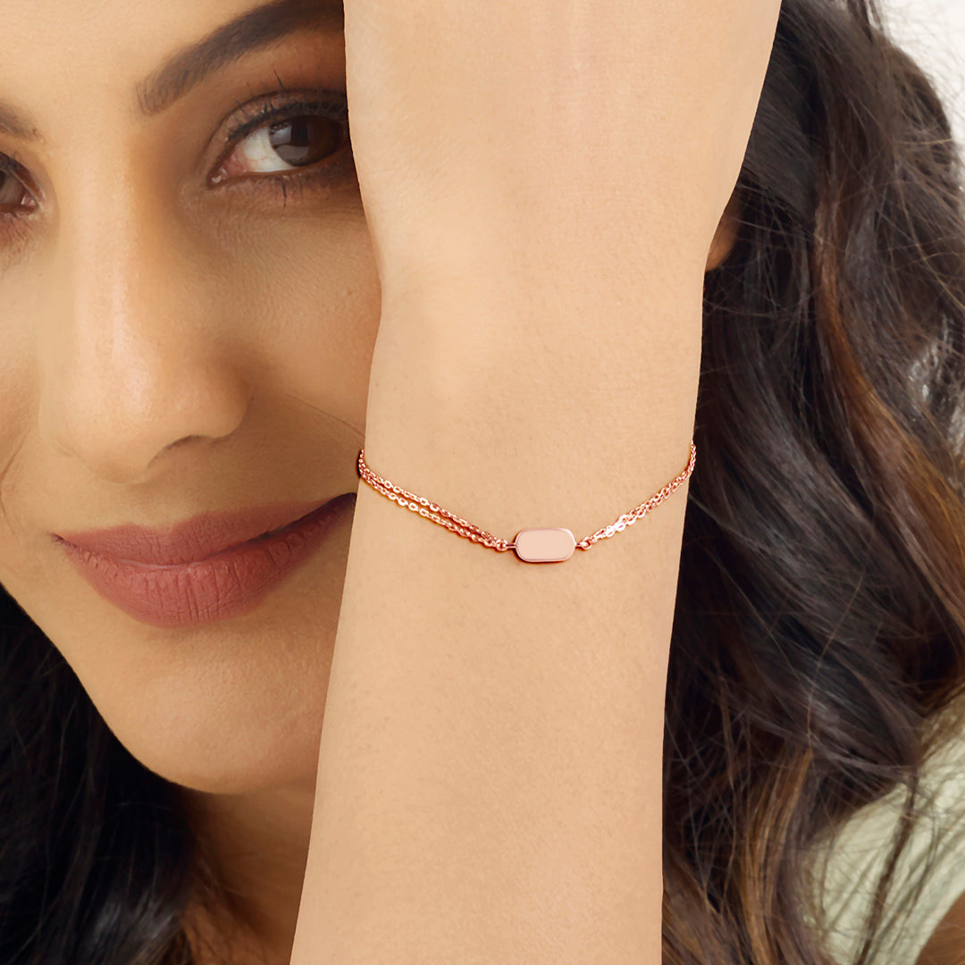 Rose Beam Gold Bracelet