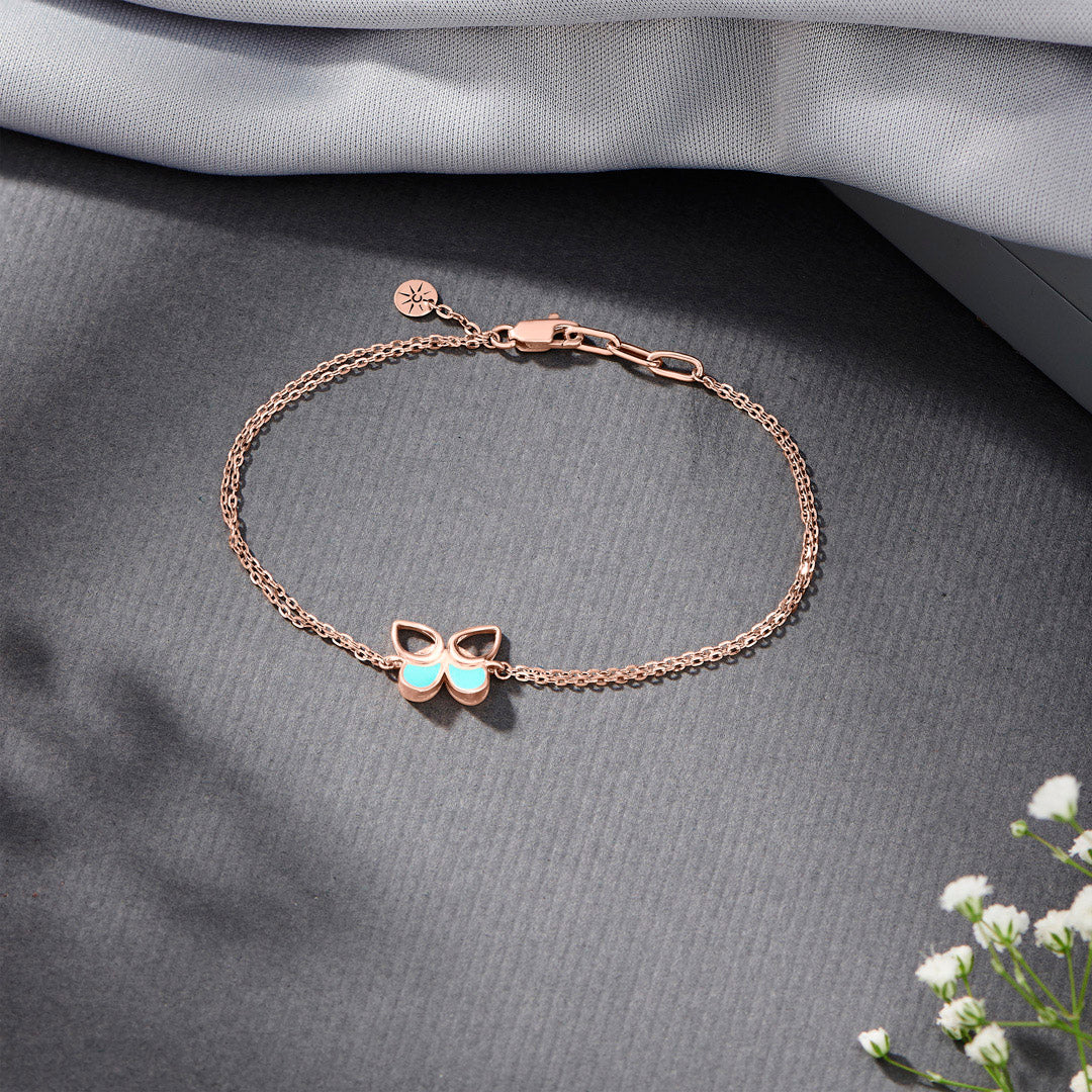 feathered horizon gold bracelet