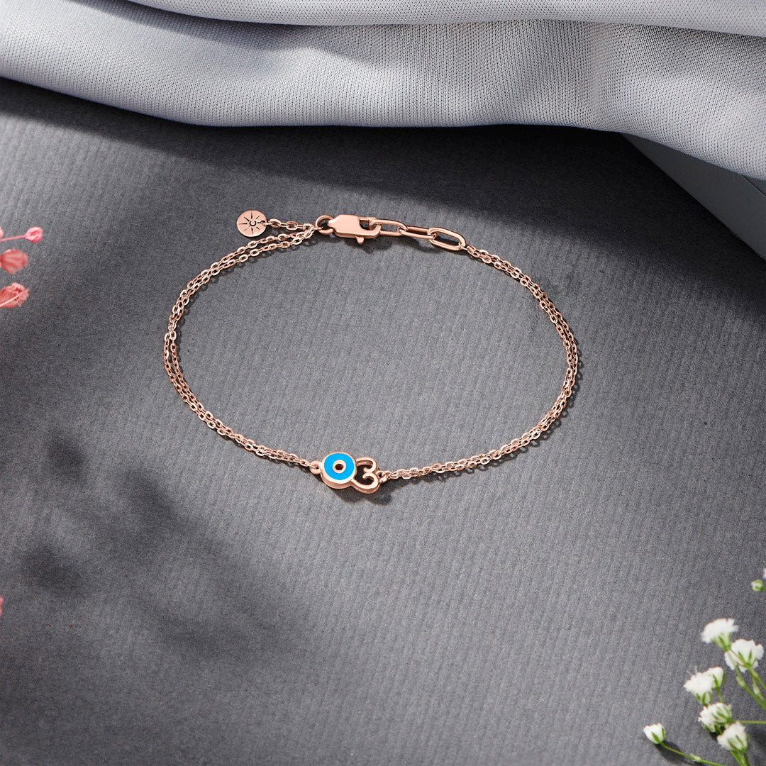 Sky Shield Evileye Gold Bracelet