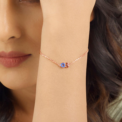 Sky Shield Evileye Gold Bracelet