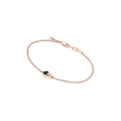 Midnight Heart Loop Gold Bracelets