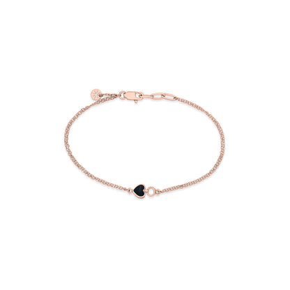 Midnight Heart Loop Gold Bracelets