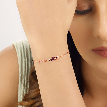 Midnight Heart Loop Gold Bracelets