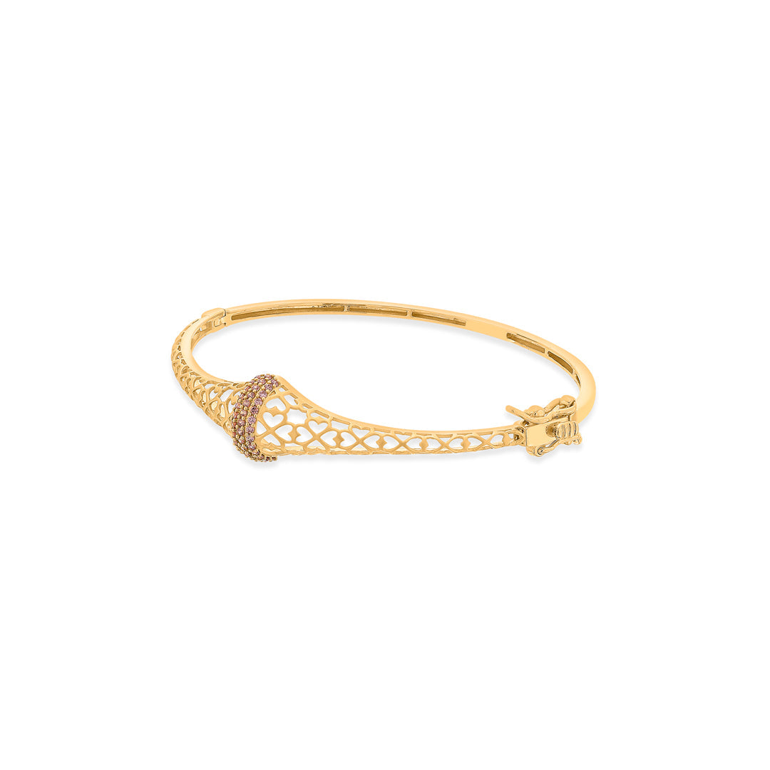 satin whirl gold bracelet