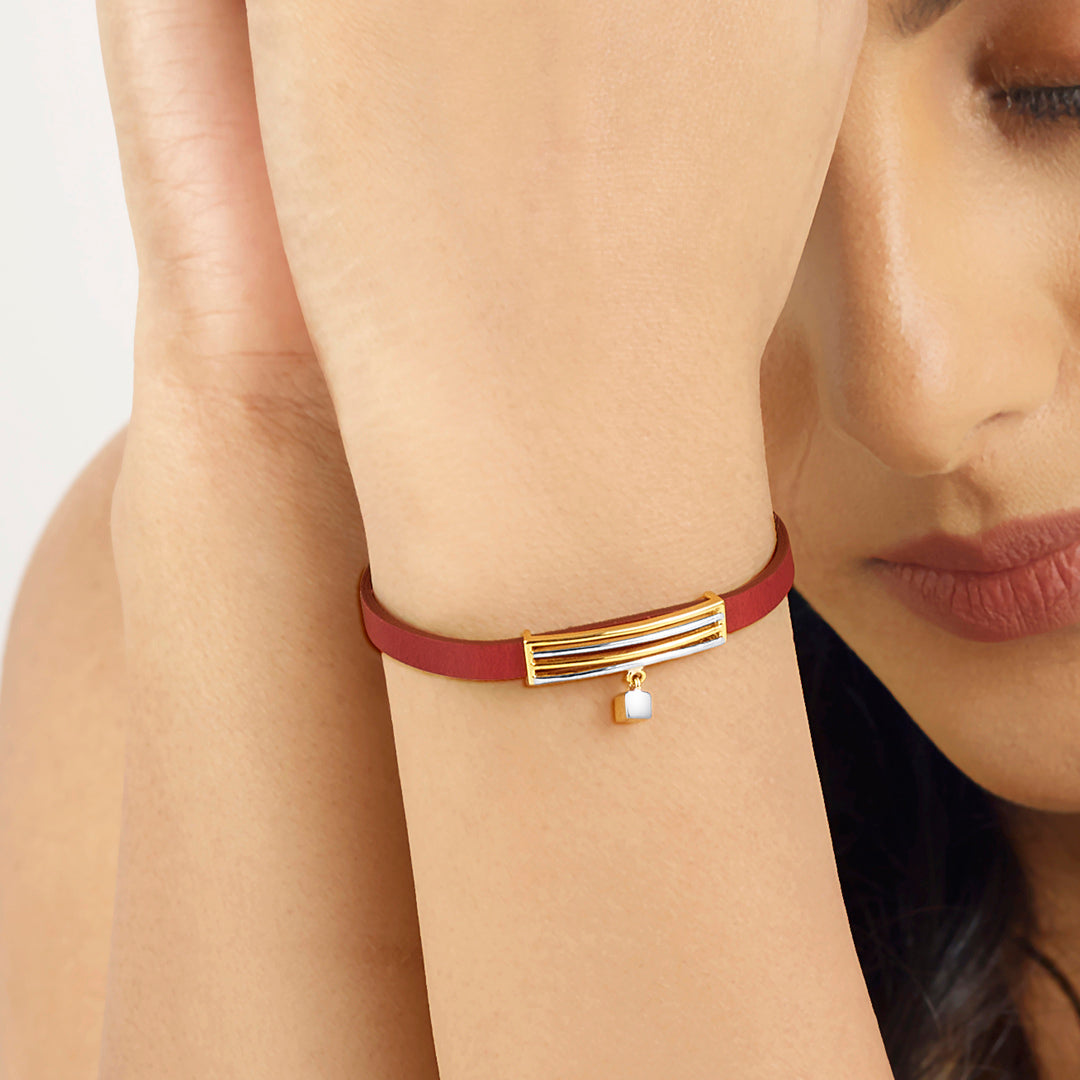 bold edge gold bracelet