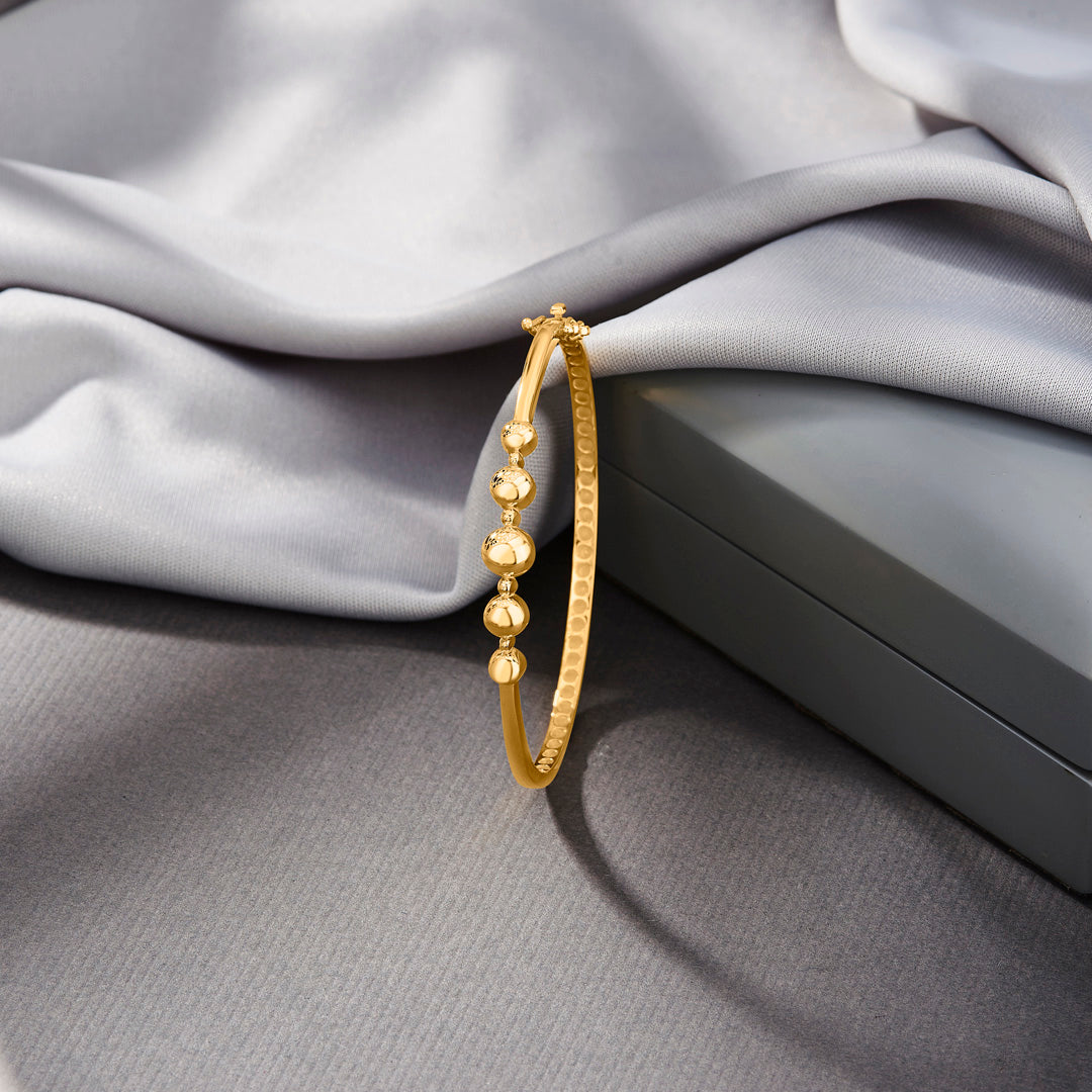 bubble beam gold bracelet