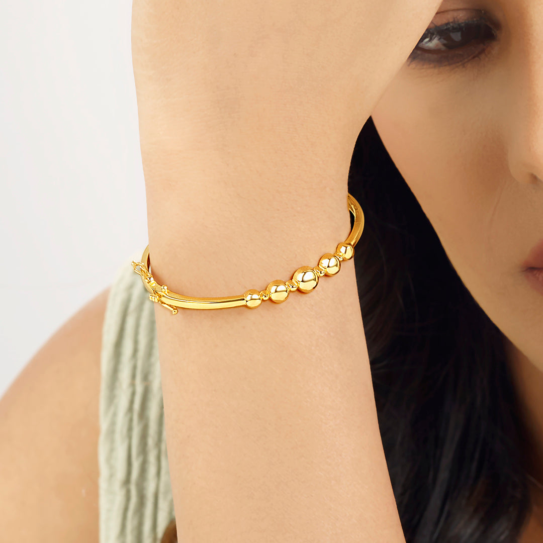 bubble beam gold bracelets
