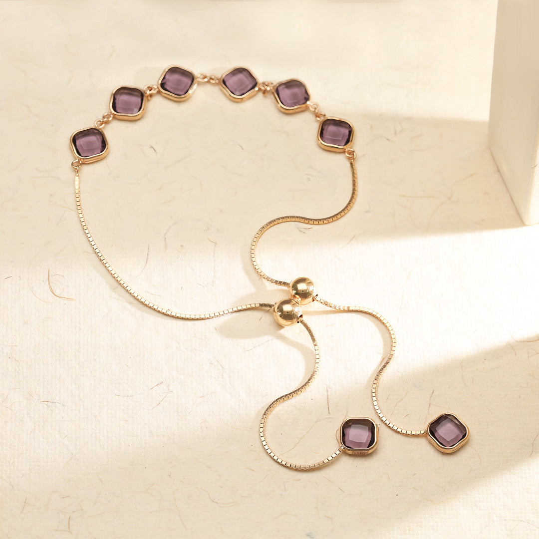 viola radiance flexible gold bracelet