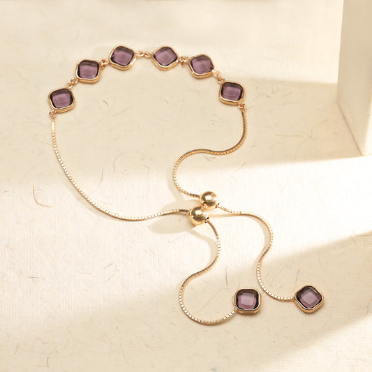 Viola Radiance Flexible Gold Bracelet