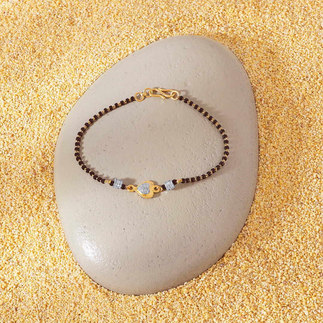 Heart Gold Mangalsutra Bracelet
