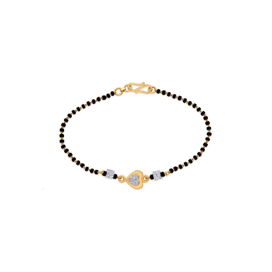 Heart Gold Mangalsutra Bracelet