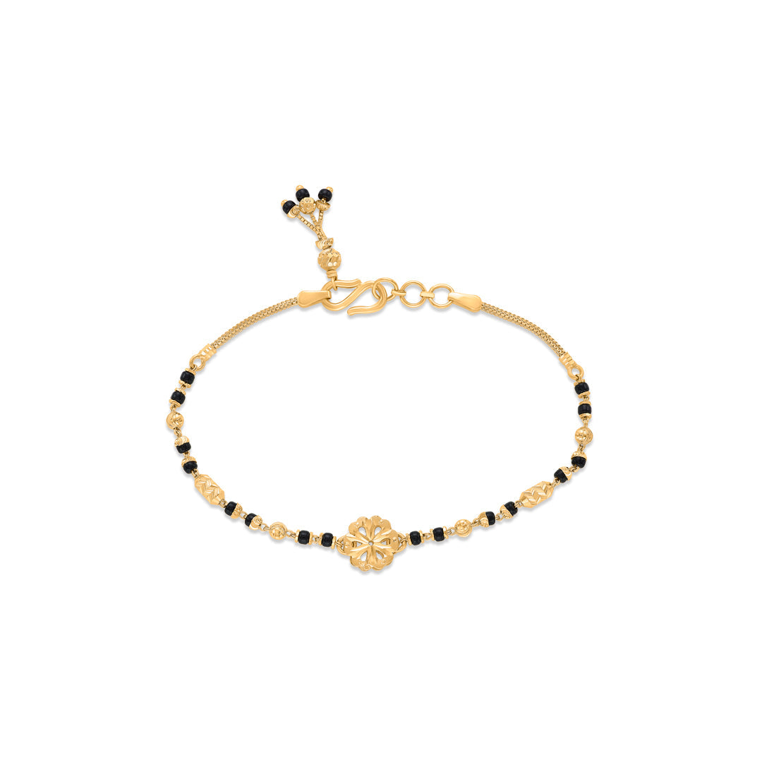 Floral Gold Mangalsutra Bracelet