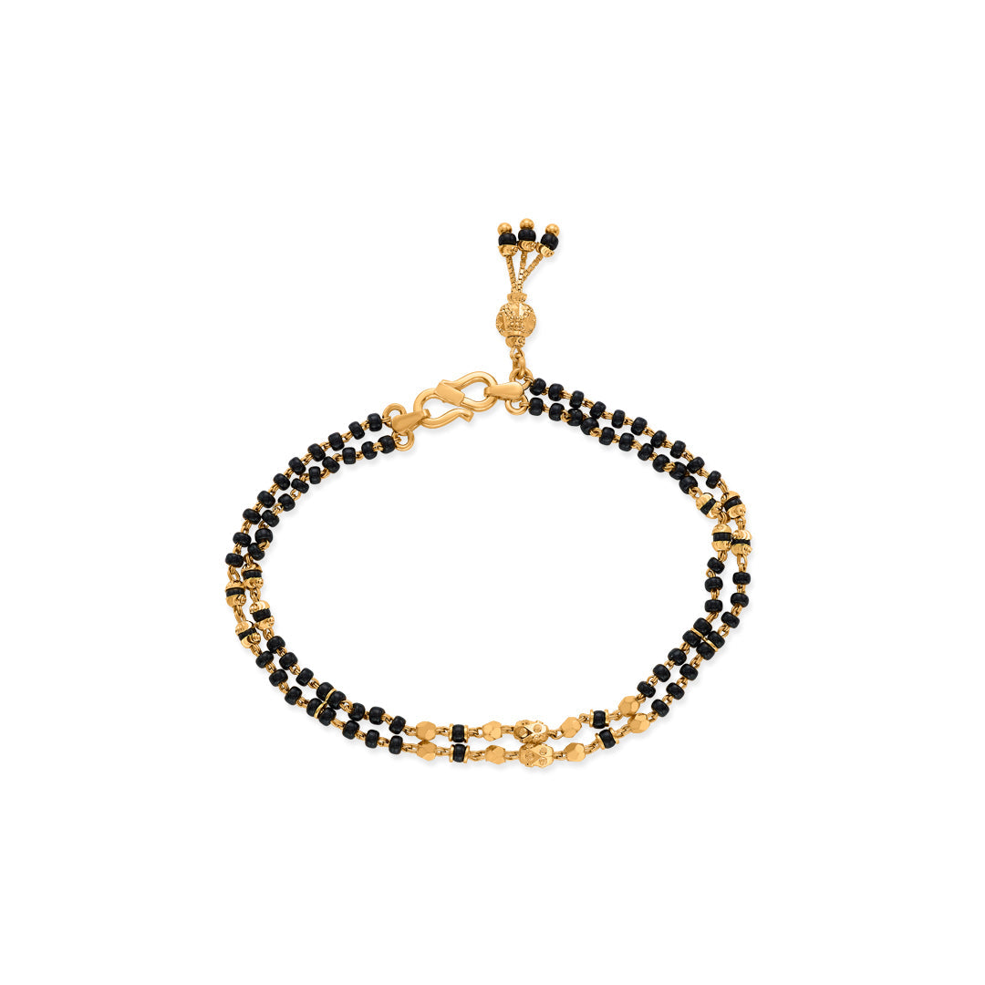 Dual Link Gold Mangalsutra Bracelet