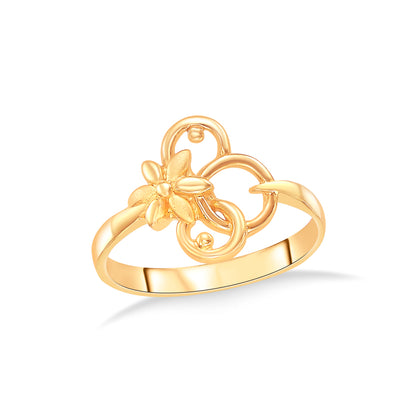 Blossom Bliss Gold Casual Ring For Women