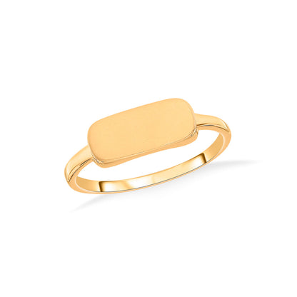 Golden Plaque Cocktail Gold Rings