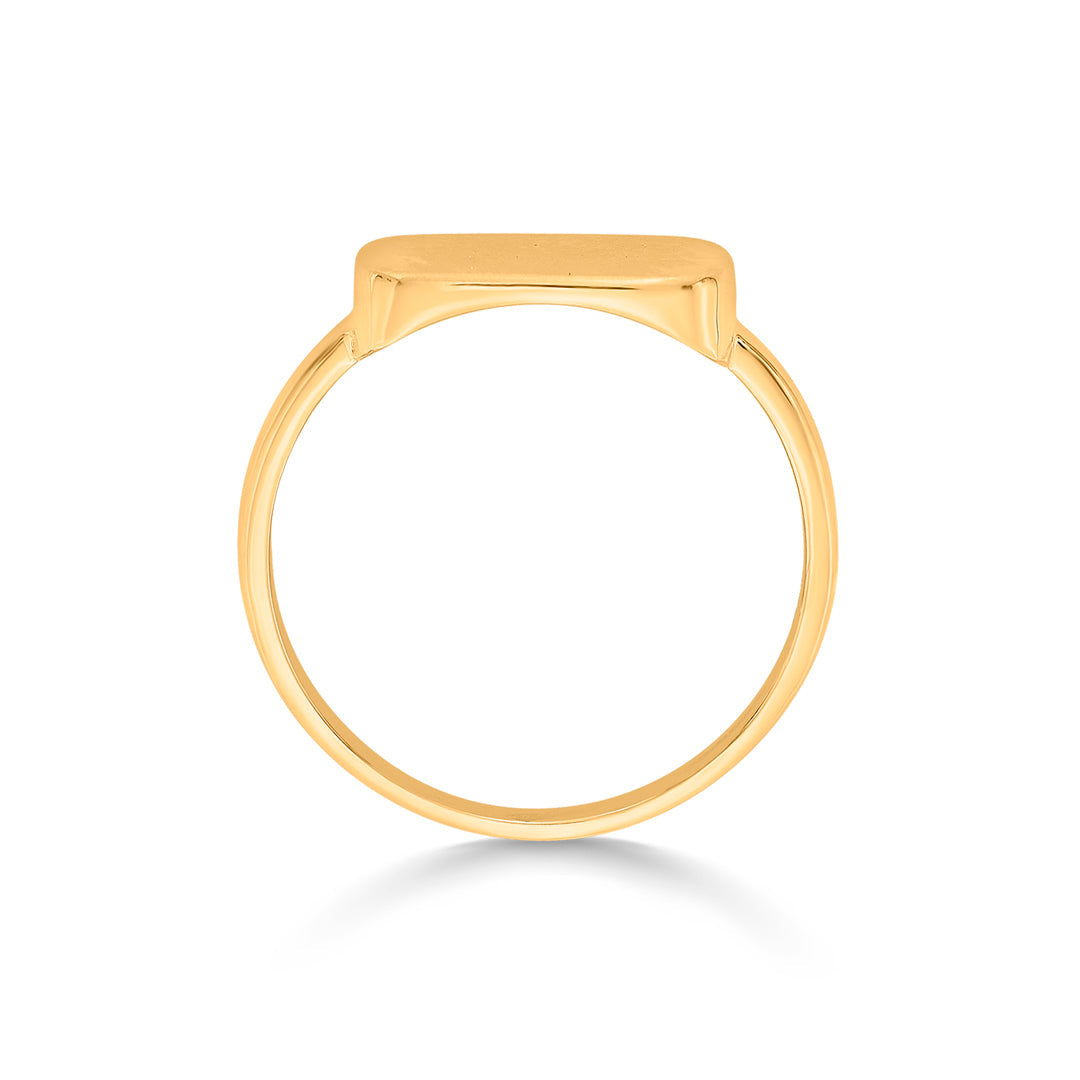 golden plaque cocktail gold ring