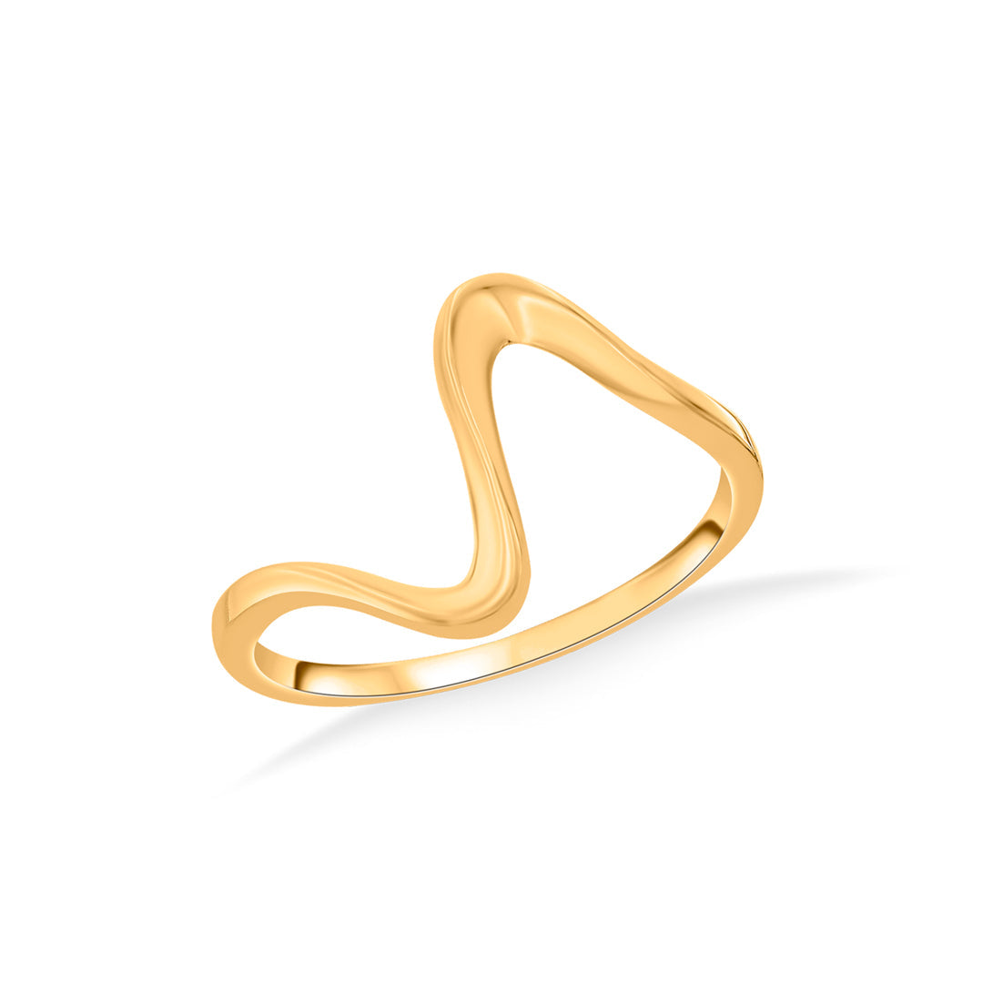 serene wave cocktail gold rings