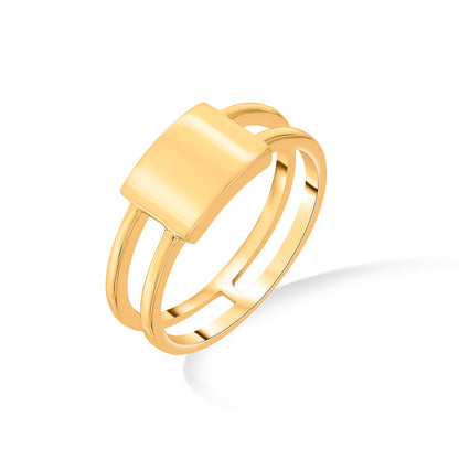 Empire Cube Cocktail Gold Ring