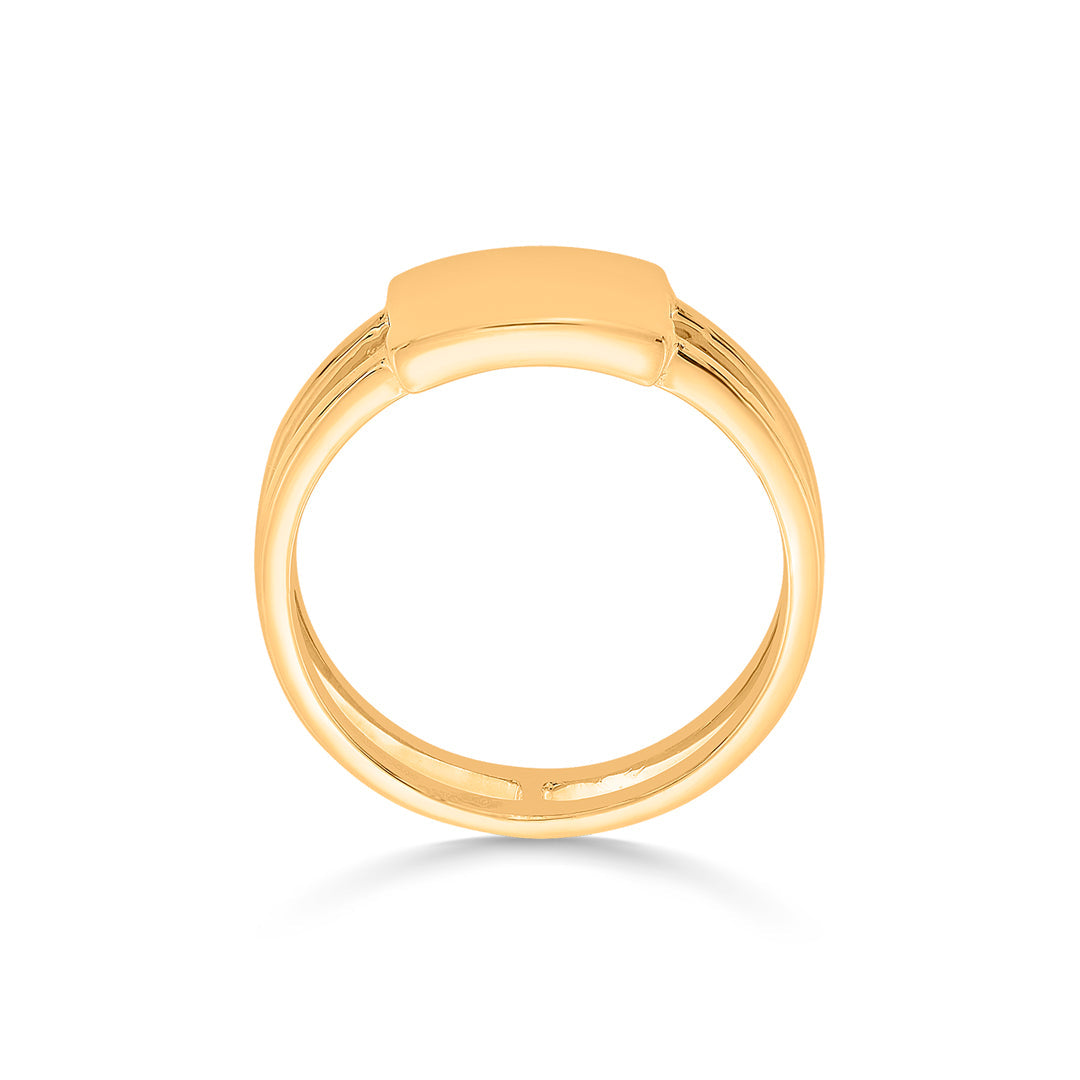 empire cube cocktail gold rings