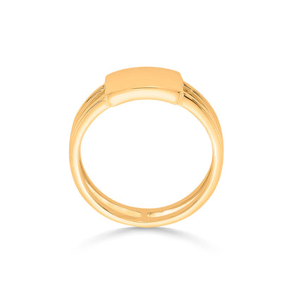 Empire Cube Cocktail Gold Ring