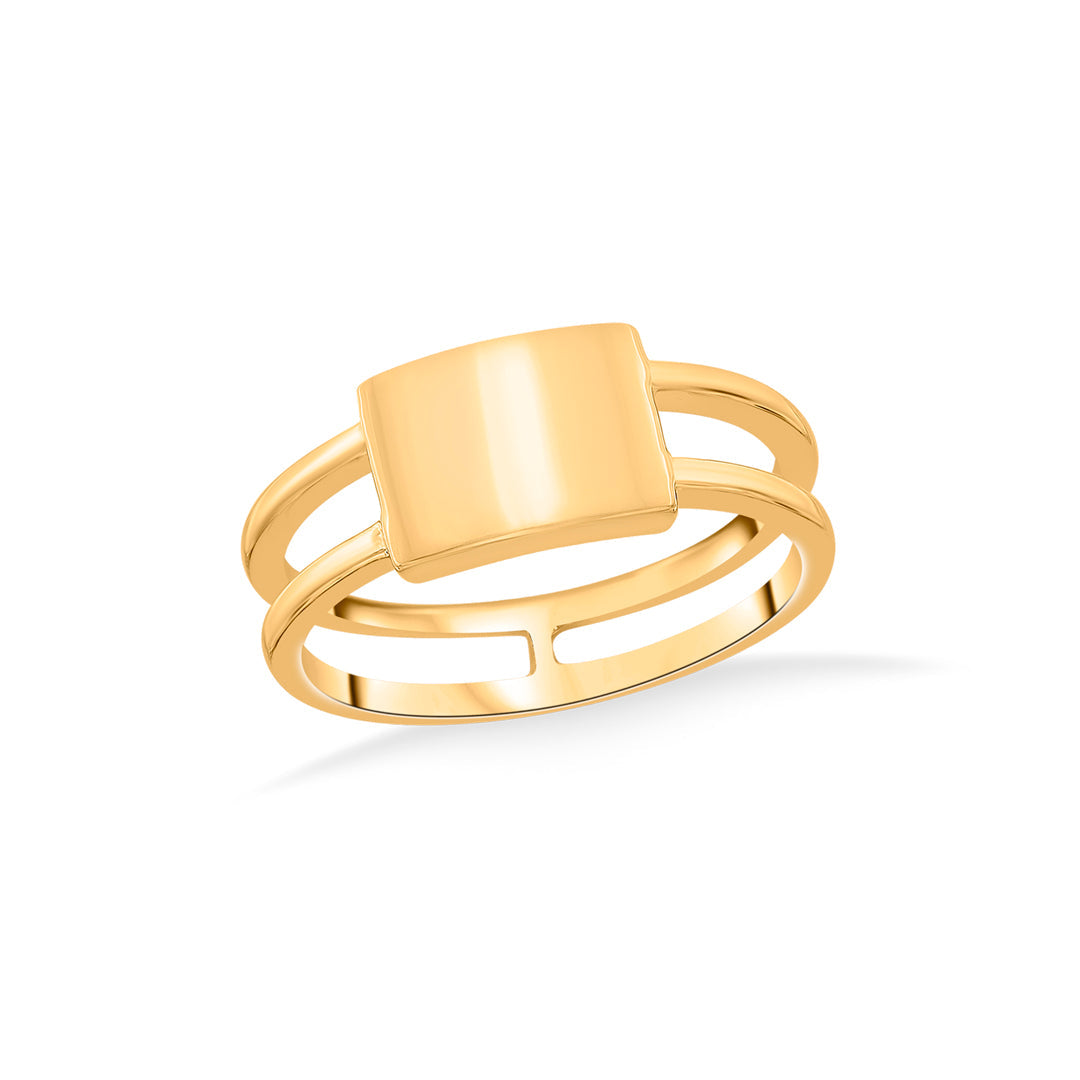 empire cube cocktail gold rings