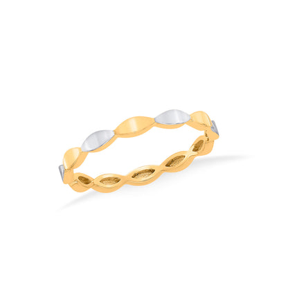 Dual Tone Bead Fashion Gold Rings