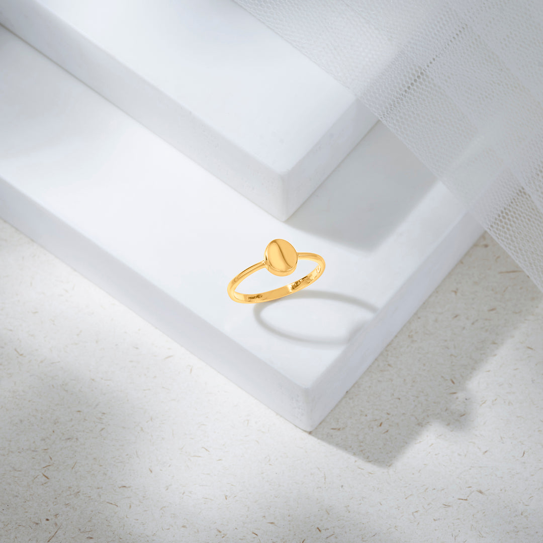 Medallion Coin Fashion Gold Ring