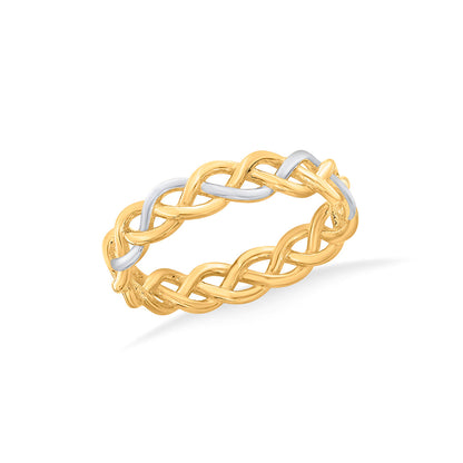 Twined Grace Fashion Gold Ring