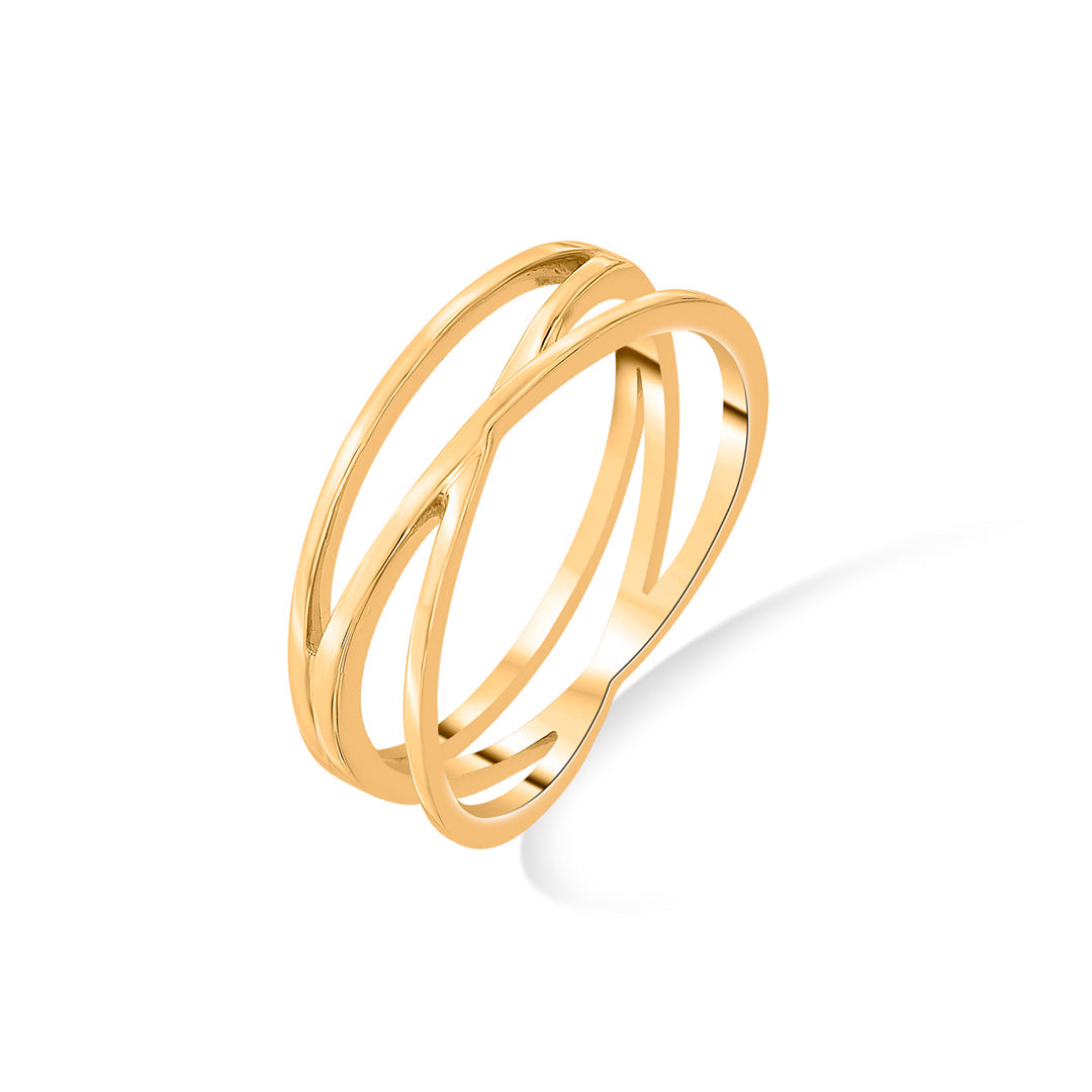 entwine glow cocktail gold ring
