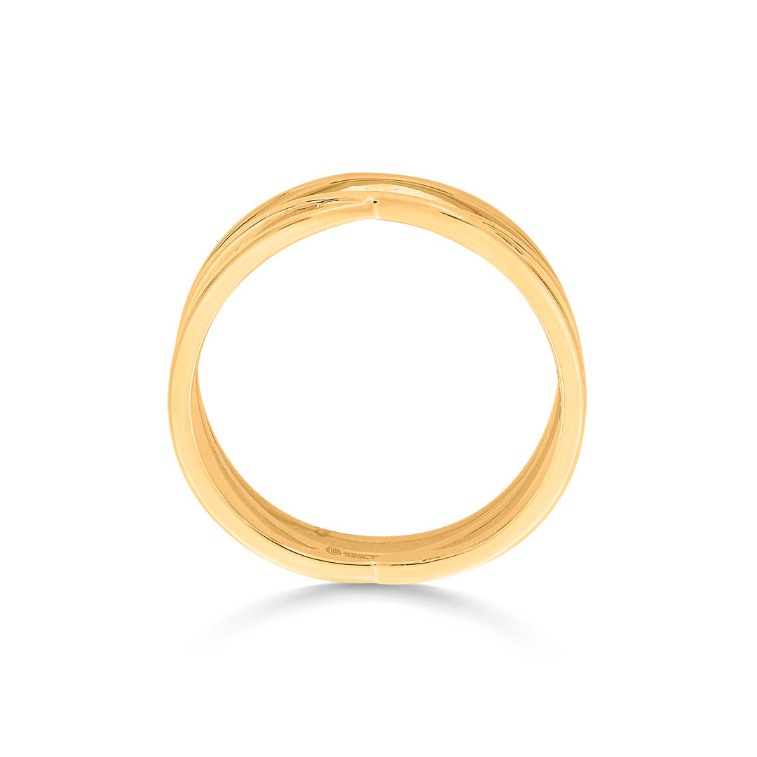 entwine glow cocktail gold ring