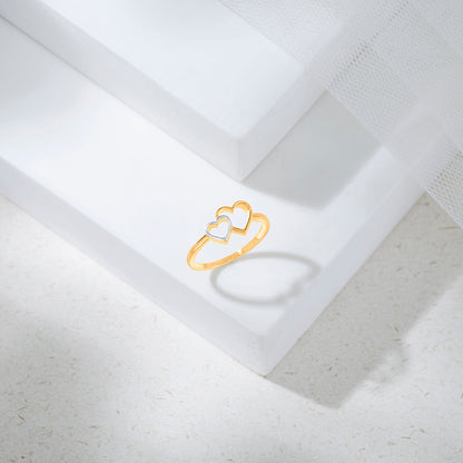Duo Love Fashion Gold Rings