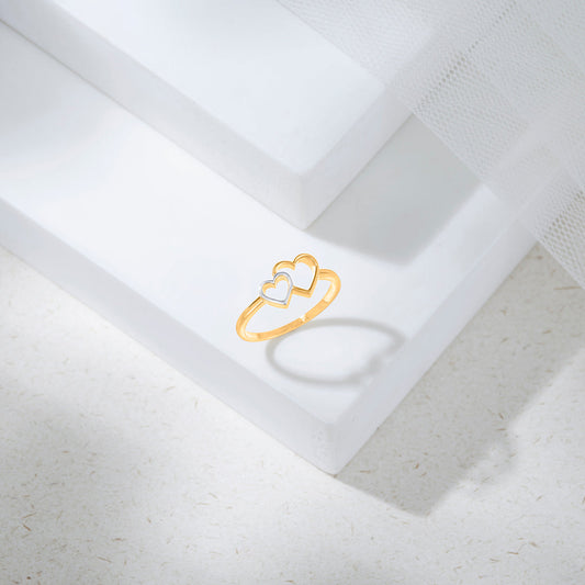 Duo Love Fashion Gold Rings