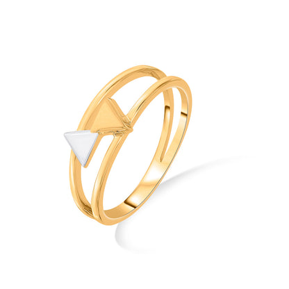 Pyramid Glow Cocktail Gold Rings