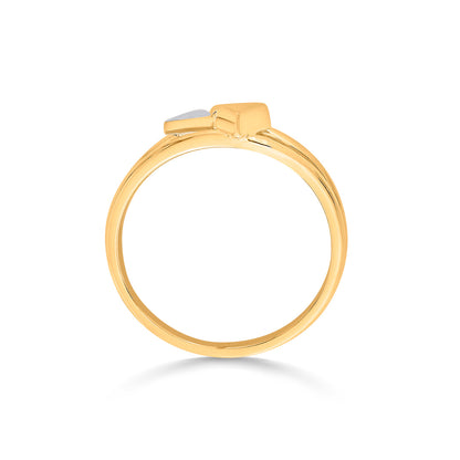 Pyramid Glow Cocktail Gold Ring