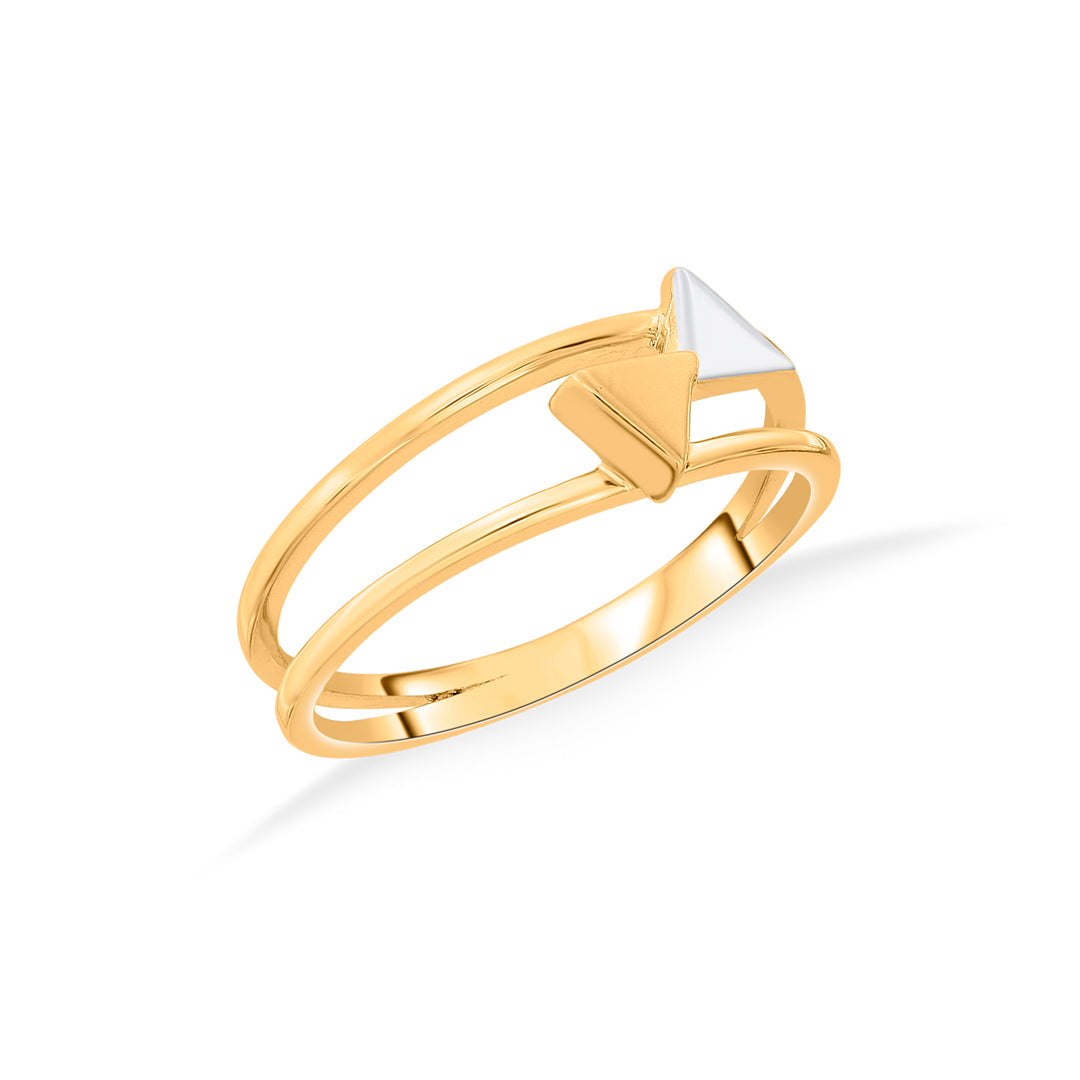pyramid glow cocktail gold ring