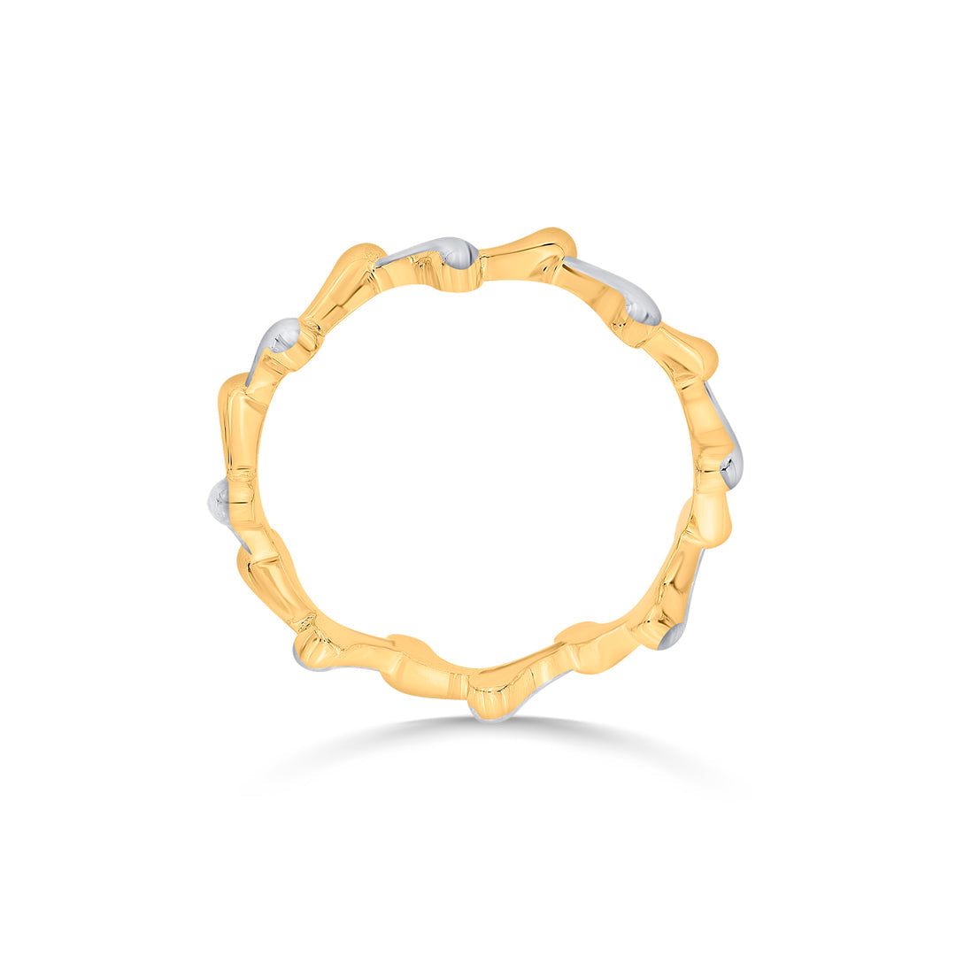 ripple crown cocktail gold rings