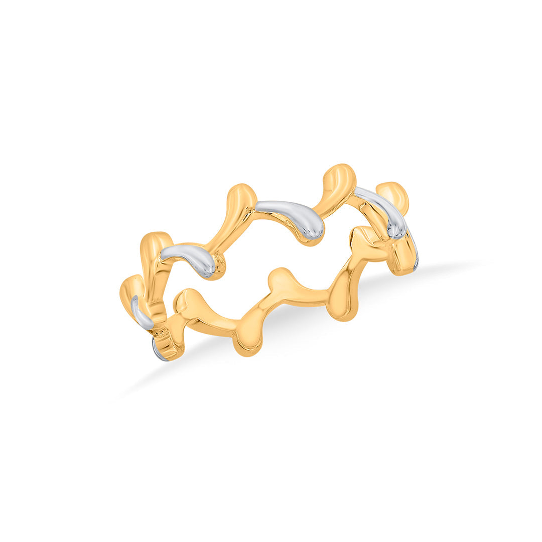 ripple crown cocktail gold ring