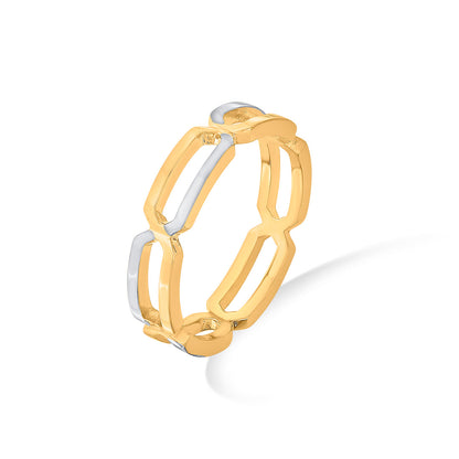 Bonded Link Fashion Gold Rings