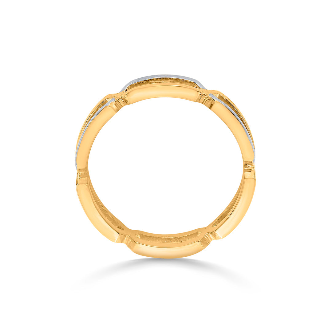bonded link fashion gold rings