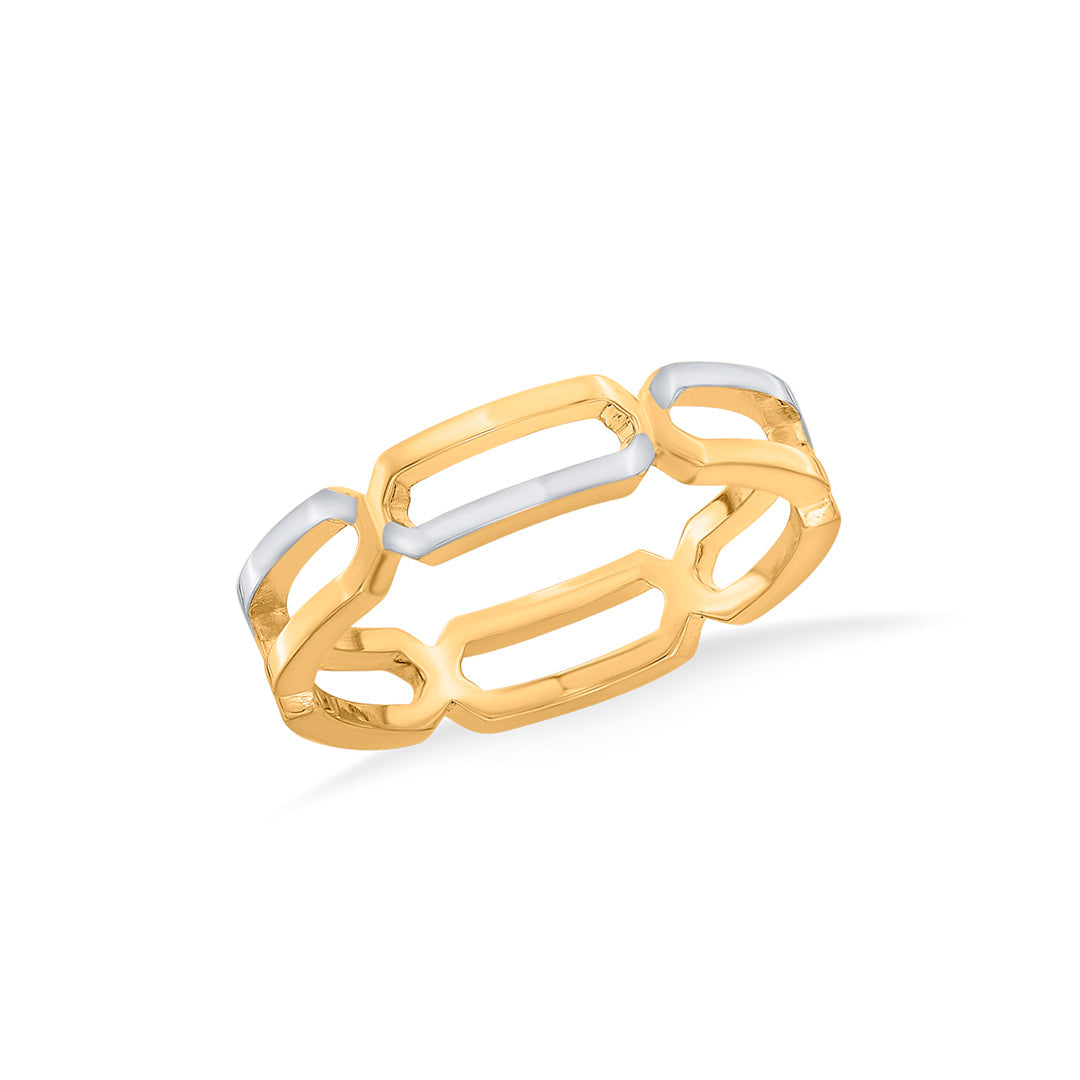 bonded link fashion gold rings