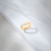 Bonded Link Fashion Gold Ring