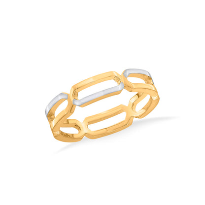 Bonded Link Fashion Gold Ring