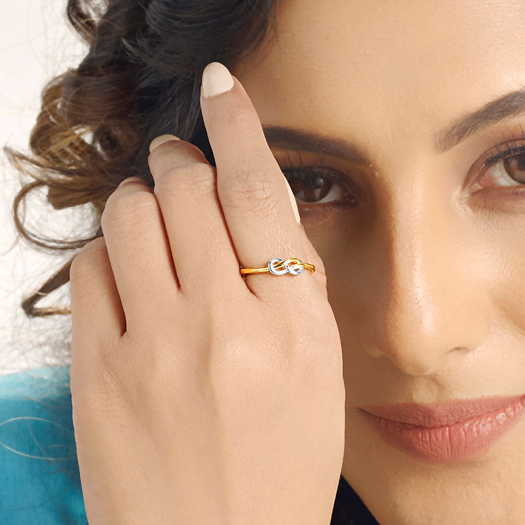 twist of love fashion gold ring