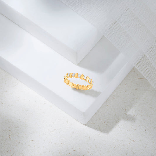 Cosmic Loop Fashion Gold Ring