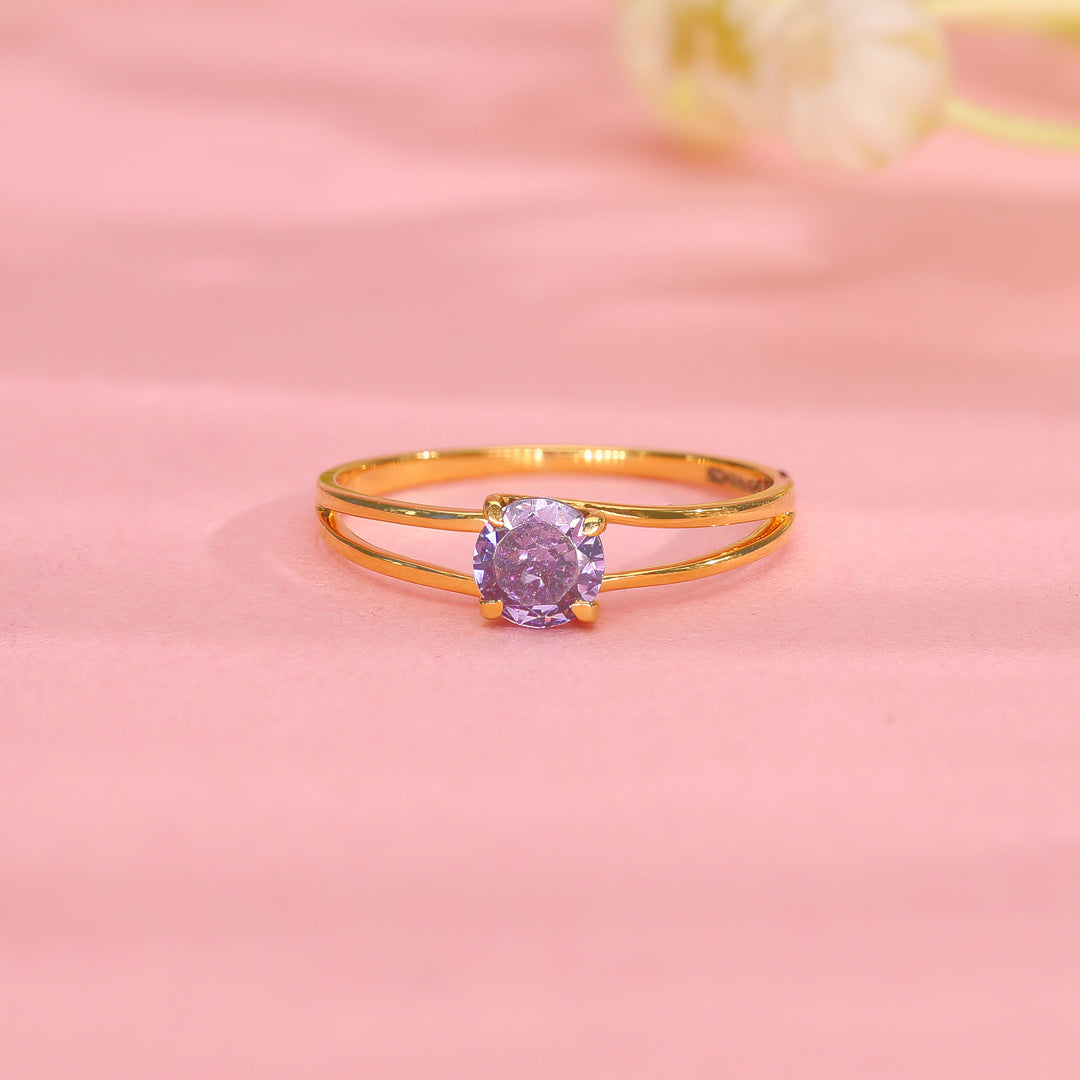 lilac whisper gold ring for her