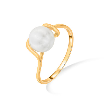 Ocean Mist Pearl Gold Ring