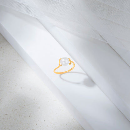 Ocean Mist Pearl Gold Ring