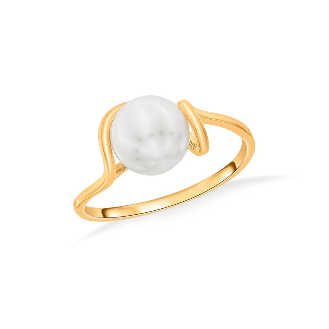 ocean mist pearl gold ring