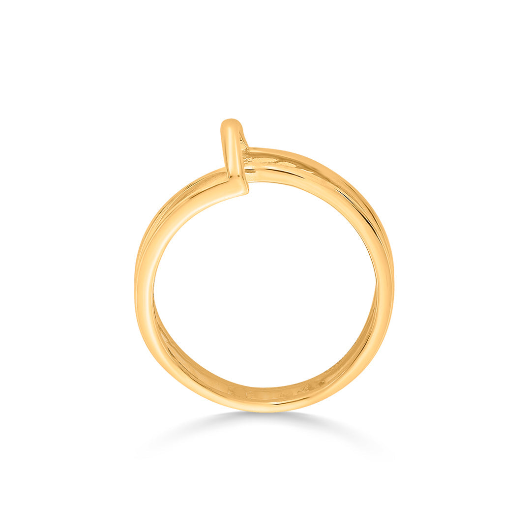modern grid cocktail gold rings