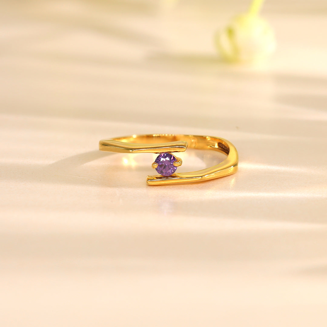 violet crown gold rings